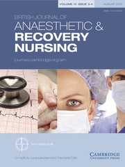 British Journal of Anaesthetic & Recovery Nursing